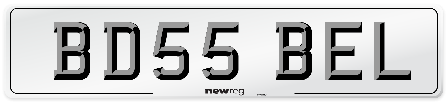 BD55 BEL Number Plate from New Reg